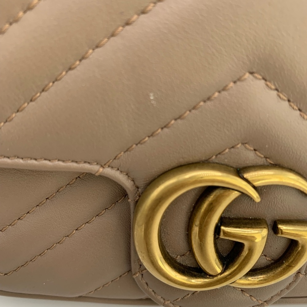 Authentic Gucci GG Marmont super mini matelassé-leather cross-body bag - Picture 9 of 9